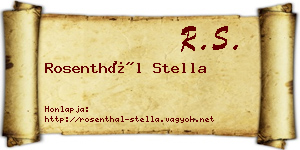 Rosenthál Stella névjegykártya
