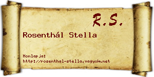 Rosenthál Stella névjegykártya