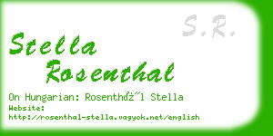 stella rosenthal business card